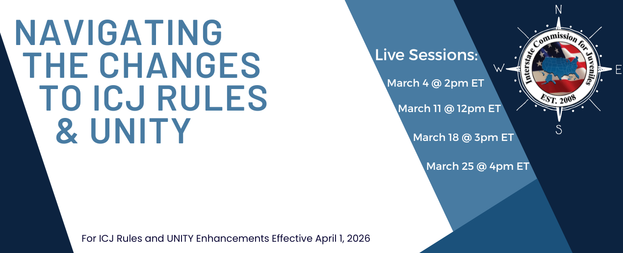 Navigating the changes to ICJ Rules and Unity. Live sessions offered each Wednesday in March.